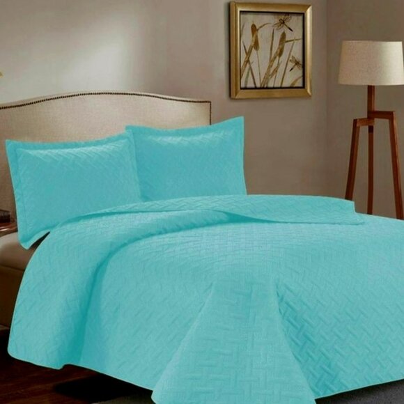 3PC Quilt Bedspread Set Oversized Queen Limpet Shell - Picture 3 of 5